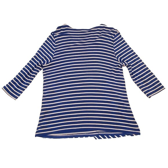 Women Chico's Size 2 Tunic Large Raw Edge Layered fabric 3/4 Sleeve - Picture 10 of 11